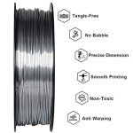 Silk Metallic Silver PLA 3D Printer Filament 1kg