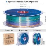 Silk Rainbow PLA Filament 1.75mm, 1kg Spool