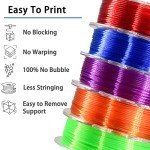 LOCYFENS 1.75mm PETG Filament Bundle - 5 Colors