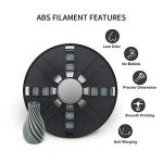 Grey ABS Filament 1.75mm, 1kg Spool