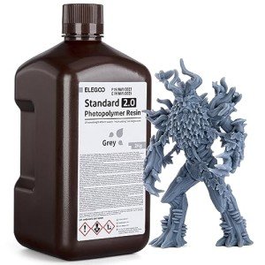 ELEGOO 3D Printer Resin 2000g - Low Odor Grey