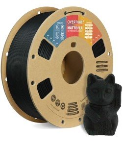 Matte Black OVERTURE PLA 3D Printer Filament 1.75mm