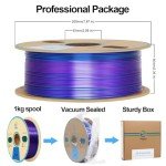Silk PLA Triple Color Rainbow Filament 1.75mm 1kg