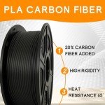 PLA Carbon Fiber Filament 1.75mm for 3D Printers