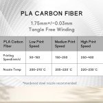 PLA Carbon Fiber Filament 1.75mm for 3D Printers