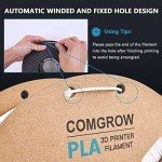 Comgrow 1KG Black PLA Filament for 3D Printers