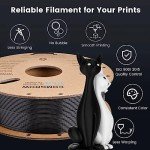 Comgrow 1KG Black PLA Filament for 3D Printers