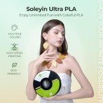 Soleyin 1.75mm Ultra PLA Filament Gray 1kg