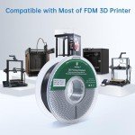 Black PLA Plus Filament 1KG for 3D Printers