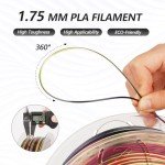 AMOLEN Multicolor Rainbow PLA Filament 1.75mm 1kg