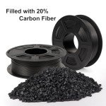 Matte Black 1.75mm Carbon Fiber PETG Filament