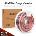 AMOLEN Multicolor Rainbow PLA Filament 1.75mm 1kg