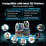 AMOLEN 1.75mm Multicolor Carbon Fiber PLA Bundle