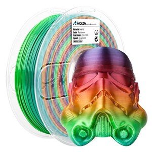 AMOLEN 1.75mm Multicolor Rainbow PETG Filament 1KG