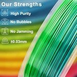 AMOLEN 1.75mm Multicolor Rainbow PETG Filament 1KG