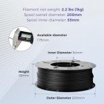Carbon Fiber PETG 3D Printer Filament 1.75mm 1KG