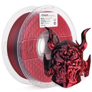 Silk PLA 3D Printer Filament Dual Color Red Black