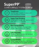 SuperPP Tough 3D Printer Resin 1000g - Clear