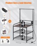 Rolling 3D Printer Filament Storage Rack with Wheels