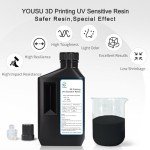 Flexible Tough 3D Printer Resin - 1000g Black