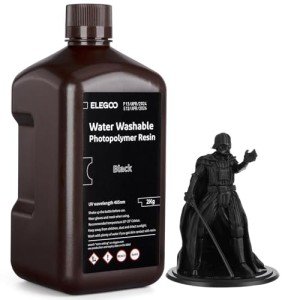 ELEGOO Black Water Washable 3D Printer Resin 2000g