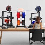 Universal 3D Printer Filament Spool Holder with Handle