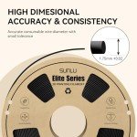 SUNLU Elite PLA 3D Printer Filament 1.75mm Black