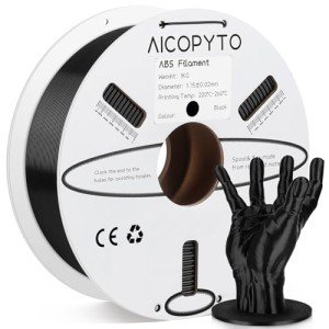 AICOPYTO 1.75mm ABS Black Filament, 1KG Spool