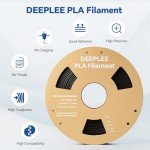 DEEPLEE 1.75mm PLA 3D Printer Filament, Black