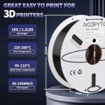 AICOPYTO 1.75mm ABS Black Filament, 1KG Spool