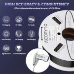 AICOPYTO 1.75mm ABS Black Filament, 1KG Spool