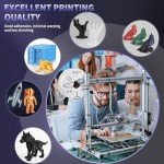 AICOPYTO 1.75mm ABS Black Filament, 1KG Spool