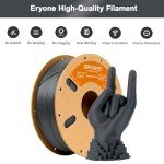 ERYONE Dark Grey Carbon Fiber PETG Filament 1.75mm