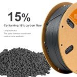 ERYONE Dark Grey Carbon Fiber PETG Filament 1.75mm