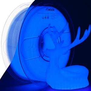 Glow-in-the-Dark Blue 3D PLA Filament, 1kg