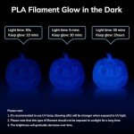 Glow-in-the-Dark Blue 3D PLA Filament, 1kg