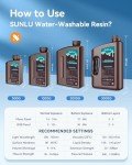 SUNLU 3kg Water Washable 3D Printer Resin