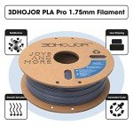 3DHoJor PLA Pro 1.75mm Filament, Grey, 1kg