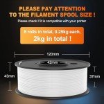 SUNLU 8-Pack Multicolor PETG Filament Bundle 1.75mm