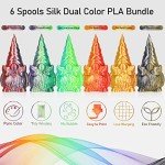 MIKA3D 6-Spool Dual Color Silk PLA Bundle