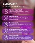 SuperCast 8K Wax Resin for Fine 3D Printing