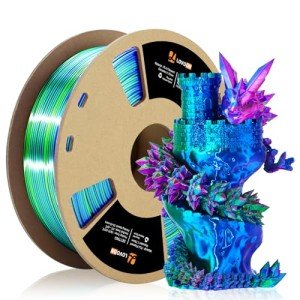 LOVOON 1.75mm Tricolor Silk Rainbow PLA Filament