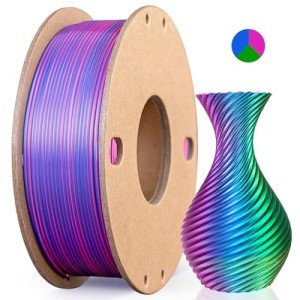 Silk PLA 3D Printer Filament - Triple Color 250g