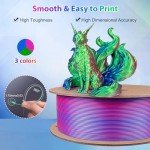 Silk PLA 3D Printer Filament - Triple Color 250g
