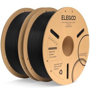 ELEGOO 1.75mm PLA Plus Filament Black 2kg Spool