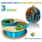 LOVOON 1.75MM Silk PLA Multicolor Filament Spool