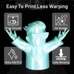 Silk Cyan PLA 3D Printer Filament 1.75mm 1kg