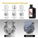 Silver Metallic 3D Printer Resin 1000g for LCD