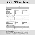 GratKit 8K Low Odor Gray 3D Printer Resin