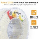 Glass Fiber Reinforced PA6-GF Nylon Filament 1.75mm